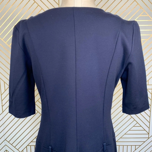 Joseph Ribkoff Navy Blue Zip Front‎ Ponte Dress - Picture 7 of 8